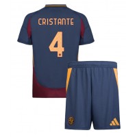 Camiseta AS Roma Bryan Cristante #4 Tercera Equipación Replica 2024-25 para niños mangas cortas (+ Pantalones cortos)